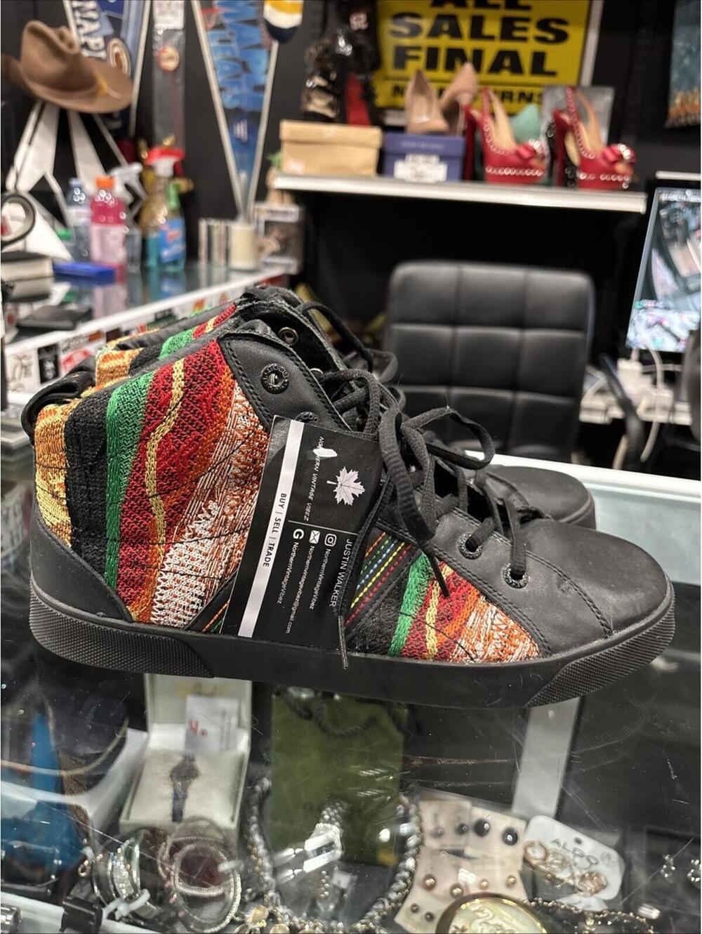 Vintage 00s Coogi Y2K High Top Knitted Designer Shoes